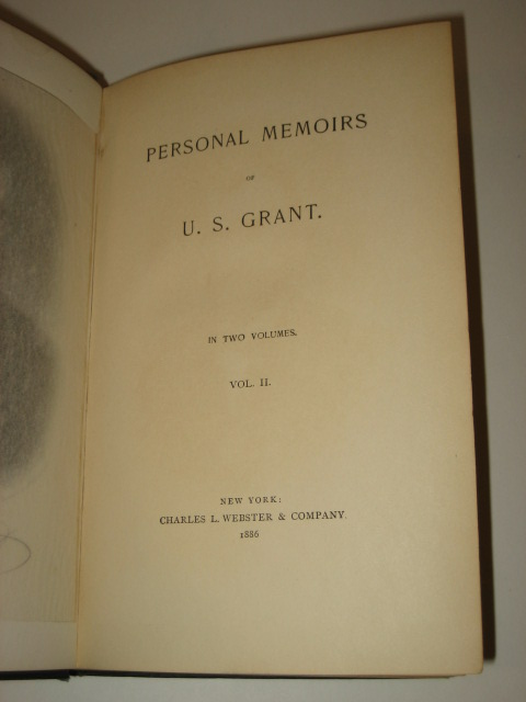 PERSONAL MEMOIRS of U. S. GRANT   1885 2 Vols Illustd  