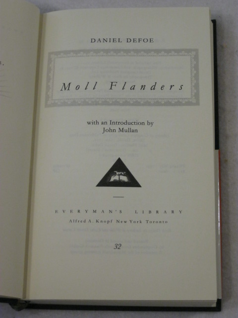 Daniel Defoe MOLL FLANDERS 1991 Everymans Library #32  