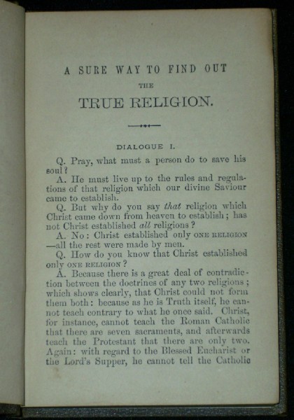 Baddeley A Sure Way to Find The True Religion 1876