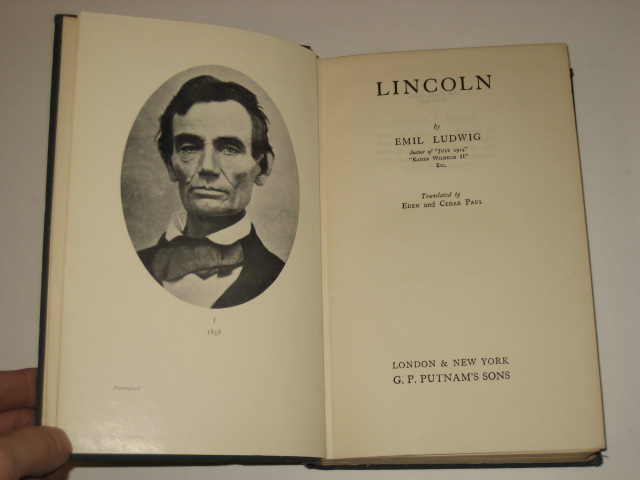 Emil Ludwig Lincoln English Transl 1930 1stEd IllustD