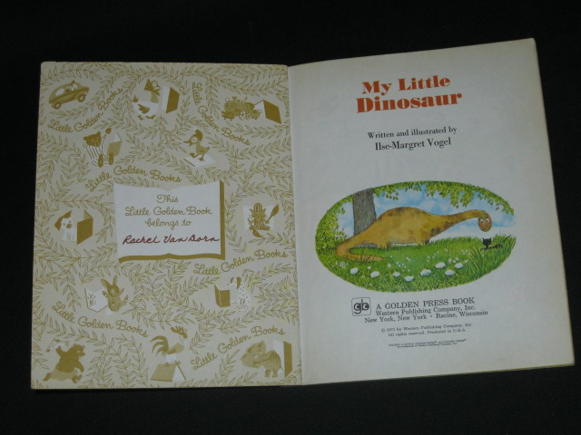 Ilse Margret Vogel MY LITTLE DINOSAUR LGB 1971 1stEd  