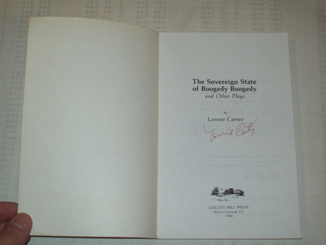 Carter THE SOVEREIGN STATE OF BOOGEDY BOOGEDY Signed PB  