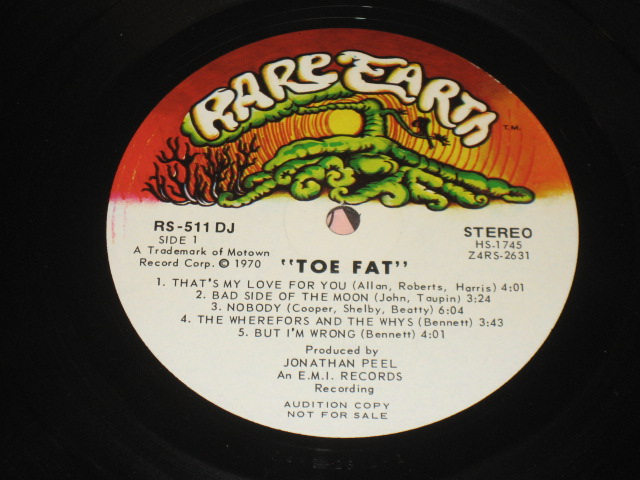 Toe Fat LP AUDITION COPY Promo SUPER Rare RS 511 DJ  