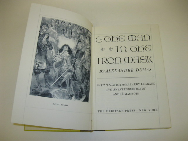 Alexandre Dumas THE MAN IN THE IRON MASK Heritage Press in Slipcase 