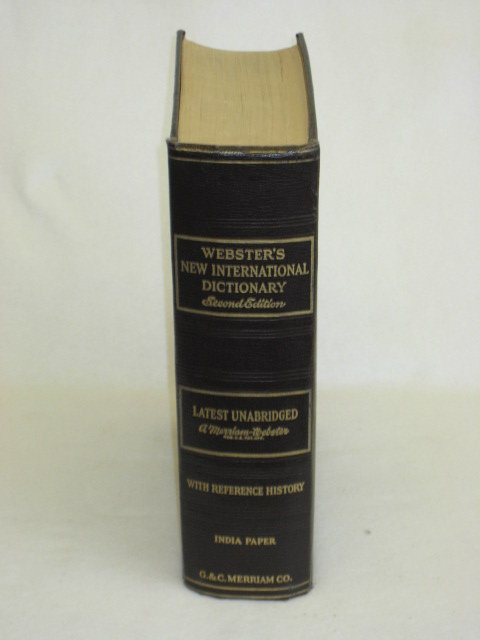 Websters NEW INTERNATIONAL DICTIONARY 2ndEd UNABRIDGED 1956  