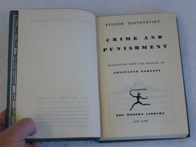 Fyodor Dostoevsky CRIME AND PUNISHMENT Modern Library  